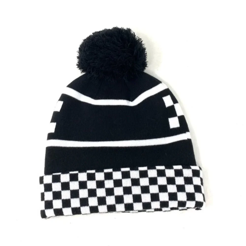 VANS Spirit Pom White Black Beanie Unisex Knit Hat One Size VN0A5LG3Y28 - Picture 4 of 6